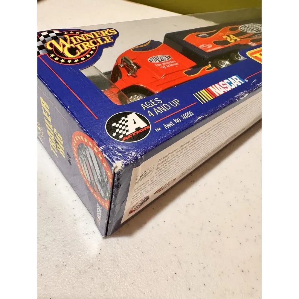 Vtg Nascar Winners Circle Jeff Gordon #24 Dupont Trailer‎ Rig 1:64 Red Flames